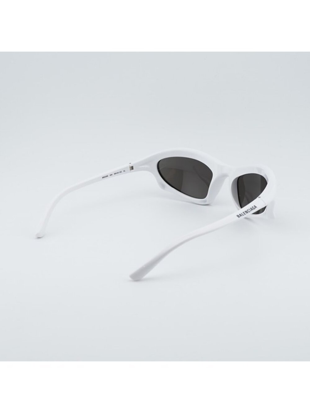 Balenciaga BB0229S 004 Unisex Sunglasses White Oval Frame, Grey Lenses - Picture 3 of 12